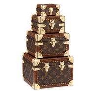 CUSTOM LV PYRAMID MONOGRAM TRUNK SET