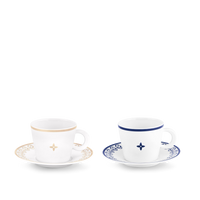 CUSTOM LV TEA CUP AND TEA POT SET