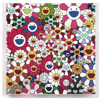 WHITE MURAKAMI CANVAS PRINT