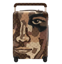 CUSTOM BROWN PATCHWORK 37L HORIZON 55 SUITCASE