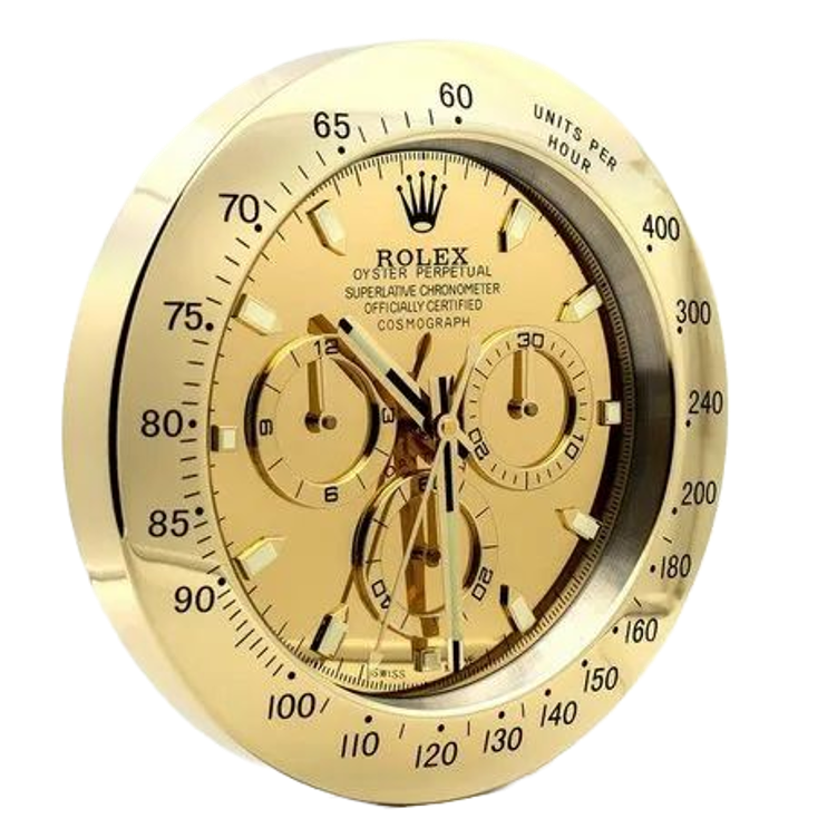ROLEX DAYTONA GOLD WALL CLOCK